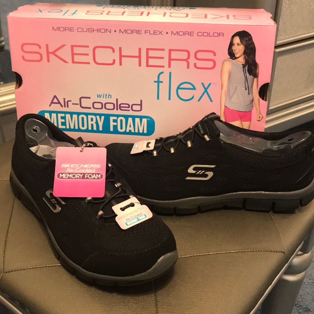 Skechers Flex Slip On Sneakers with Memory Foam